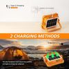 Portable LED USB & Solar Rechargeable Work Light Outdoor Camping Security Light
