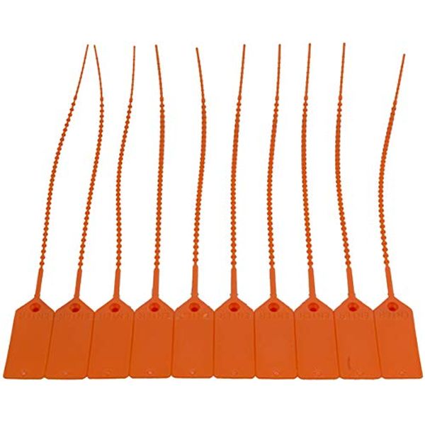 FIRE Extinguisher Security Suitcase TAG Ties Tamper Seals X 50 (Orange)