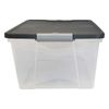 Homz 15 Qt Stackable Plastic Storage Container w/Snaplock Lid, Gray (4 Pack)