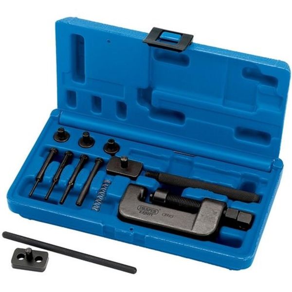 Draper 31318 Expert Motorcycle Chain Splitter and Riveter Kit , Blue