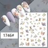 LANODO 6 Pcs Nail Stickers, Beautiful 3D, Flower Plants, Spring and Summer, Multiple Styles, DIY Nail Sticker Set