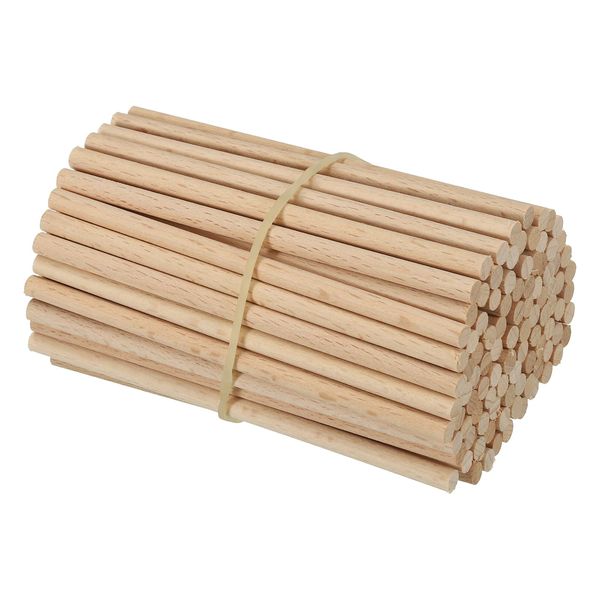 PATIKIL 3/16 x 4 Inch Dowel Rods Wood Sticks, 100 Pcs Unfinished Wooden Dowel Rods Round Dowels Hardwood Sticks for DIY Crafts and Home Decor