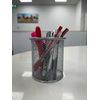 SHINE 5 PCS Silver & Black MESH Tray Set Office School Stationary (Silver)