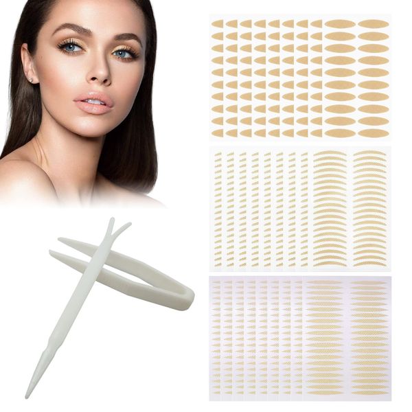 Adesivi a Doppia Palpebra, Double Eyelid Tape,600Pcs Invisibile Nastro a Doppia Palpebra, Strisce Adesivi per Palpebre Cadenti,Nastro Adesivo per Palpebre,Occhi Autoadesivi Fibra