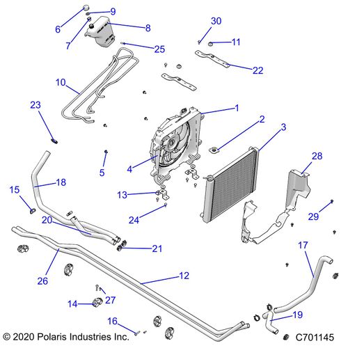 Polaris 5341691 Coolant Tube Ranger Crew EPS Winter Prep 1000 2020-2024