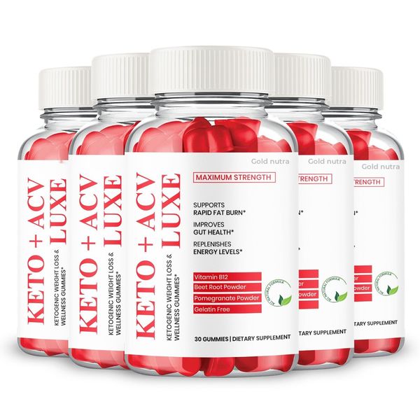 Luxe Keto ACV Gummies, Original Powerful Formula, Maximum Strength (5 Pack)