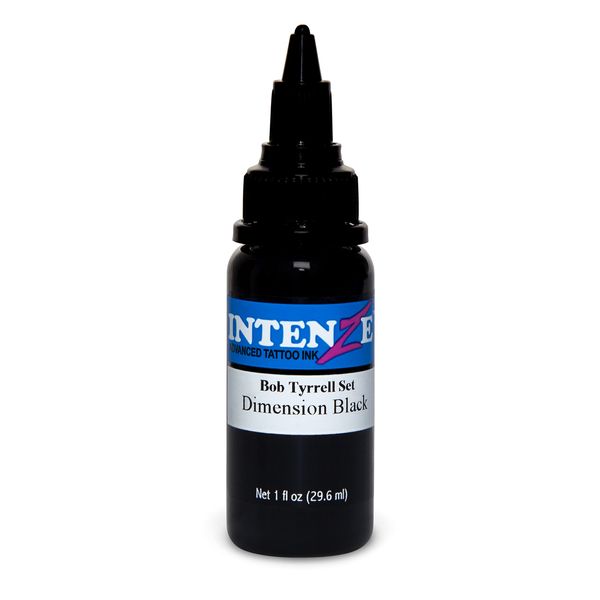 Dimension Black by Bob Tyrrell - Intenze Tattoo Ink - 1oz Bottle