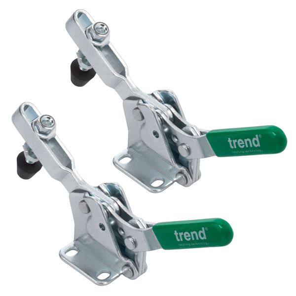 Trend Dual Toggle Clamps Set, Secure & Easy Workpiece Fixation, Pack of 2, CR/H150/SET