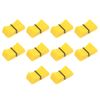 sourcing map Plastic Straight Slide Potentiometer Flat Push Knob Insert Shaft 4x1mm Yellow 10pcs