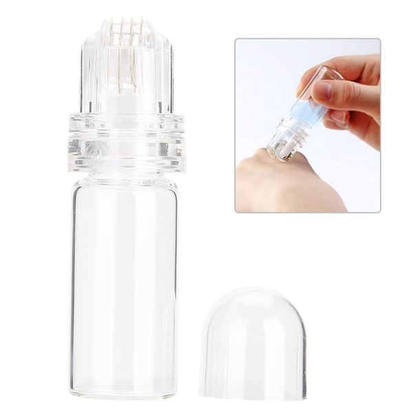 Micro Needling Serum Applicator Hydra Roller HR64-64 Gold Titanium Needles with 10ml Ampoule