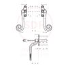 Timber Series Monkey Tail Espag Window Handle (Hex Locking) - (Left Hand) - Antique Black