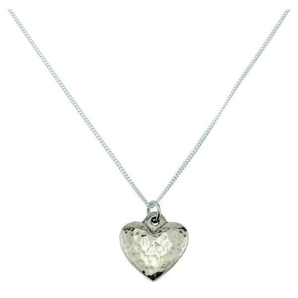 8 Wedding Anniversary 100% Bronze Hammered Heart Pendant