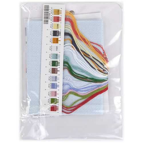 Dimensions Beach Ornament Christmas Counted Cross Stitch Kit, 5" x 7", 14 Cnt. Light Blue Aida 5 Piece