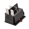 Heschen Rocker Switch ON-OFF DPST 4 Terminals Red light 16A 250VAC (5)