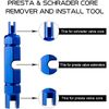 TuoTu Valve Core Remover Tool Kit Bike with Brass Replacement Presta Valve Core