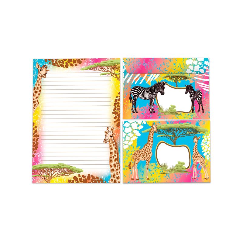 Letter Paper Set A5 Letter Pad with Envelope for Girls Kids Giraffe ...