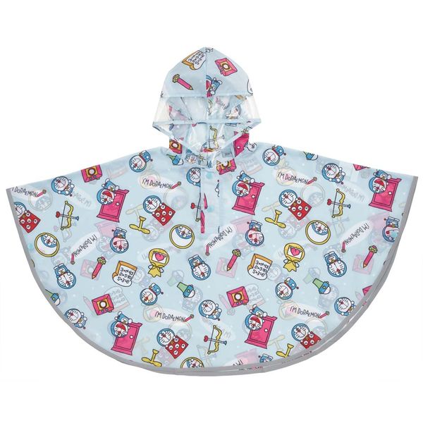 Skater RAPO2-A Doraemon Rain Poncho Raincoat, Line Design, Sanrio, Suitable Height 31.5 - 39.4 inches (80 - 100 cm)