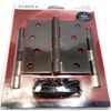 Warwick 3 Pack 3 1/2" Door Hinges Square Corner Bronze DA3013BZ