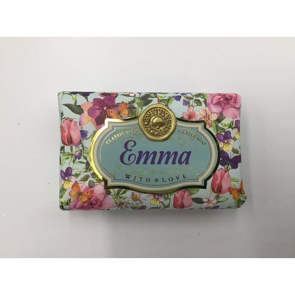 Emma - Gift Soap Bar For Her Birthday Rose Scent Mum Grandmother Cleanser Lather Present Girl