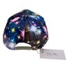 ZLYC New Starry Galaxy Sky Neon Pattern Flatbill Snapback Adjust Baseball Hat(Black)