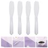 Minkissy 4pcs Cosmetic Spatula Plastic Facemask Stirring Stick Makeup Scoop Facial Beauty Spoon Eye Cream Massager Applicator for Mixing Sampling Transparent