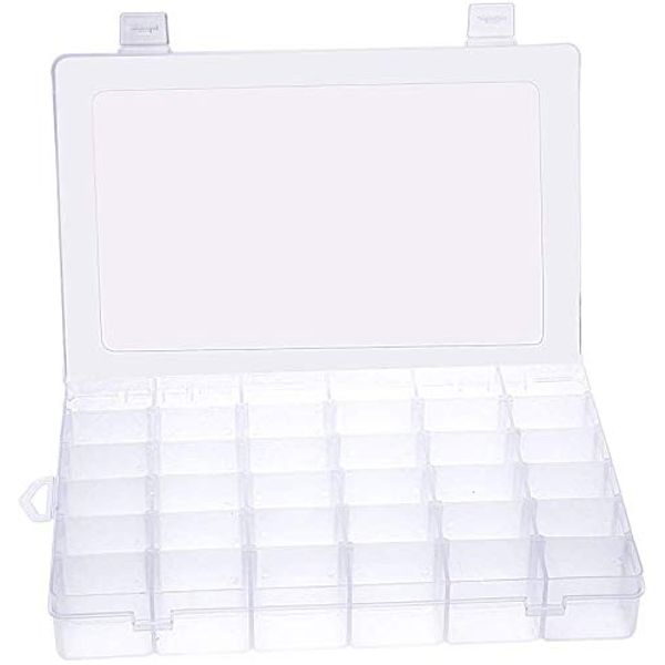 36 Grid Parts Box, Parts Case, Cosmetic Storage, Cosmetic Organization, Earring Storage, Nail Tip, Lipstick Box, Fishing Tool, Accessory Storage