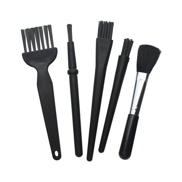 5pcs Anti Static Cleaning Brush Set - Computer Keyboard Cleaning Brush Kit - Multipurpose Keyboard Brush,Conductive Ground Plastic Handle Nylon Dust Cleaning Brush,for Keyboard,PCB Motherboards,Camera