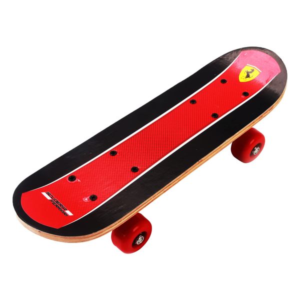 DAKOTT Ferrari Kids Beginner Skateboard - Learn Skateboarding in Style - Ferrari Mini Wooden Cruiser Board for Boys & Girls 3-6 Years - 17'' Deck, 54mm Wheels, Lightweight - Safe & Durable