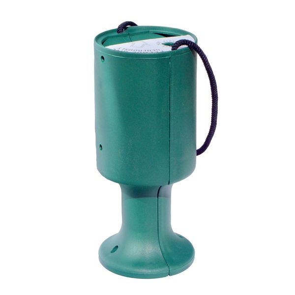 Round Handheld Plastic Charity Collection Box - Bottle Green