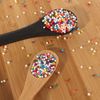 BambooMN Bamboo Spoons - Round Head Small Solid Bamboo Spice/Salt/Sugar Spoons, Carbonized Brown 3.5" - 10pcs