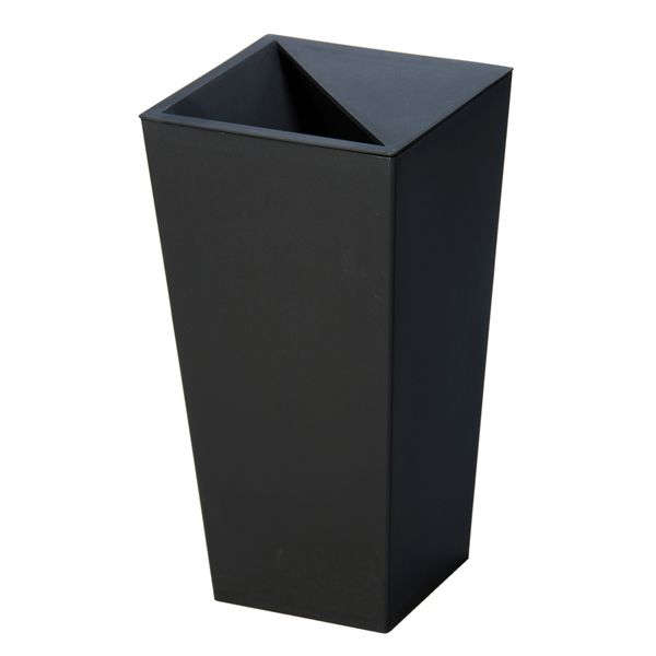 Shinkigosei S-36 Tonbo Uneed Kakus Square Wastebasket, Trash Can, Hides Trash, 2.4 gal. (9 L), Black, W x D x H 7.5 x 7.5 x 14.2 inches (19 x 19 x 36 cm), Made in Japan