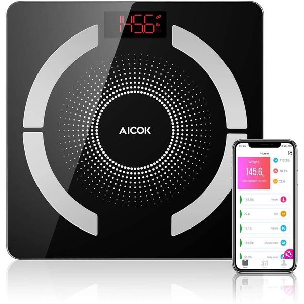 Aicok Bluetooth Digital Weight Body Fat Scale Phone App CF398BLE FAST SHIP! B91