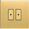 Varilight JDBE102S 2Gang 1Way Remote Touch Control LED Dimmer 2 x 0-100W Switch