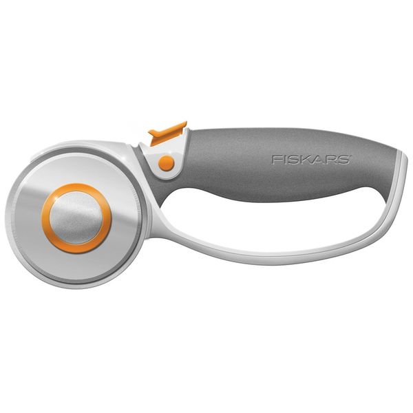 Fiskars Rotary Cutter for Fabric - 60mm Titanium Rotary Cutter Blade - Craft Supplies