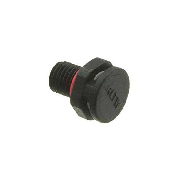 M6 VENT PLASTIC >300ML/MIN, BK