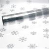 5M x 80cm Length Christmas Clear Cellophane Gift Wrap Silver Snowflake Design