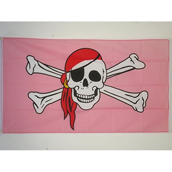 AZ FLAG Pink Pirate Flag Red Bandana Flag 3' x 5' - Pirates Flags 90 x ...