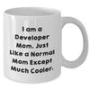 Developer Mom's Gift, Developer White Coffee Mug, Valentine's Unique Gifts from Friends