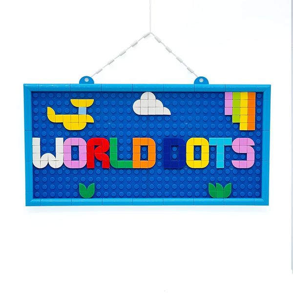 SAIBURAZ Crafts Toys for Girls Ages 8-10-12 DOTS Message Board DIY Arts & Crafts Kit Letter Board with Colorful Tiles for Kids Ages 6-10 (Blue, 5"X10")