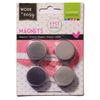 Vaessen Creative Work Easy Magnets Pack of 4, Silver