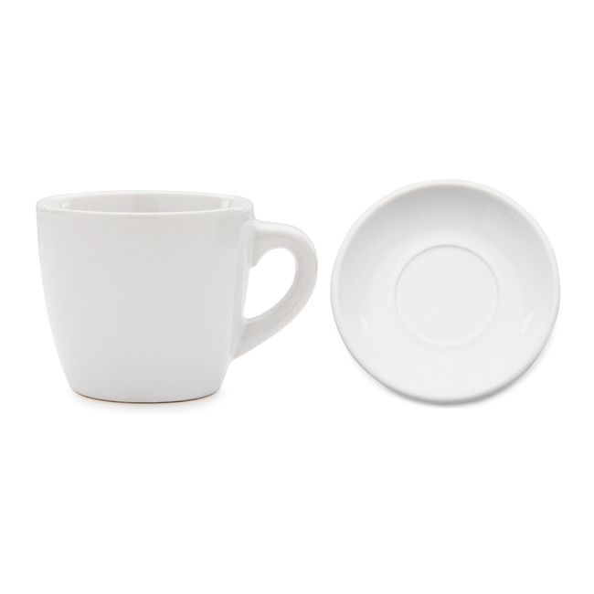 Update International 3 oz. Ceramic Tiara Espresso Cup and Saucer