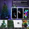 Christmas Tree String Lights 200LED Waterfall Outdoor Waterproof Smart with Ring