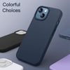 JETech Silicone Case Compatible with iPhone 13 6.1-Inch, Silky-Soft Touch Full-Body Protective Case, Shockproof Cover with Microfiber Lining (Navy)