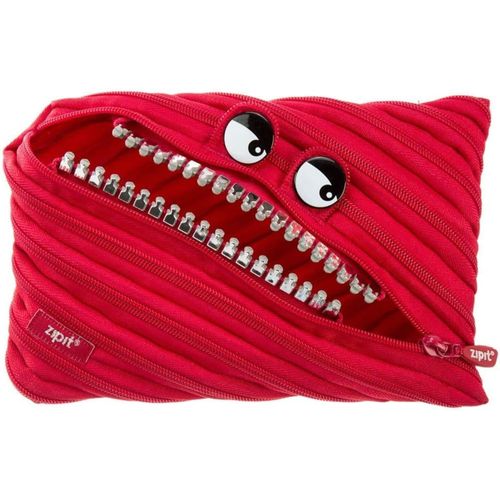 ZIPIT Grillz Large Pencil Case for Kids | Pencil Pouch for School, College and Office | Pencil Bag for Boys & Girls (Red)