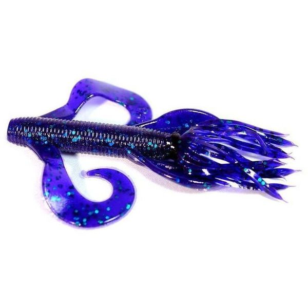 Yamamoto 5-07-213 Kreature, 4"", 7pk Junebug Purple with Emerald Flake, Multi