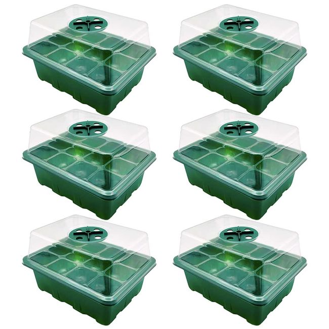 Nanairokan Seedling Pot Set of 6 Seedling Tray, Seedling Box, Seedling, Germination, Cultivation, Seedling, Vegetables, Plants, Home Garden, Watering House