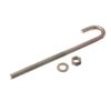 24 X Hook Bolt Fixings M160mm - Zinc Plated Rust Resistant
