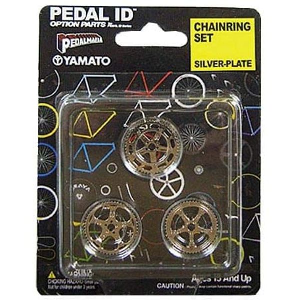 Toynk Pedal Id 1:9 Scale Bicycle: Chain Ring Set: Silver Plate