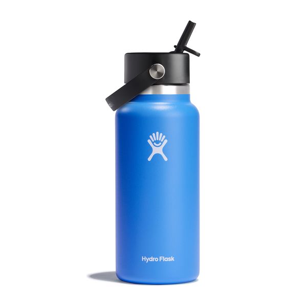 Hydro Flask - Water Bottle 946 ml (32 oz) - Vacuum Insulated Stainless Steel Water Bottle with Flex Straw Cap - BPA-Free - Wide Mouth - Cascade