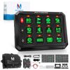 12 Gang Switch Panel LED Light Bar Relay System Control Box for UTV ATV RZR 4X4
